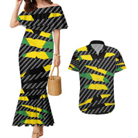 Jamaica Beast Couples Matching Mermaid Dress and Hawaiian Shirt Ripped Flag Graphic - Wonder Print Shop