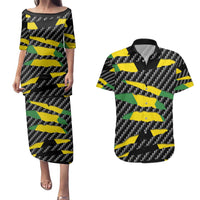Jamaica Beast Couples Matching Puletasi and Hawaiian Shirt Ripped Flag Graphic - Wonder Print Shop