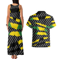 Jamaica Beast Couples Matching Tank Maxi Dress and Hawaiian Shirt Ripped Flag Graphic - Wonder Print Shop