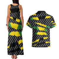 Jamaica Beast Couples Matching Tank Maxi Dress and Hawaiian Shirt Ripped Flag Graphic - Wonder Print Shop