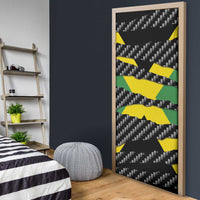 Jamaica Beast Door Cover Ripped Flag Graphic - Wonder Print Shop