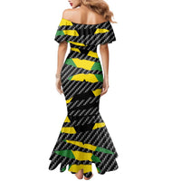 Jamaica Beast Family Matching Mermaid Dress and Hawaiian Shirt Ripped Flag Graphic - Wonder Print Shop