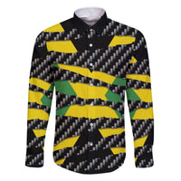 Jamaica Beast Family Matching Off The Shoulder Long Sleeve Dress and Hawaiian Shirt Ripped Flag Graphic - Wonder Print Shop