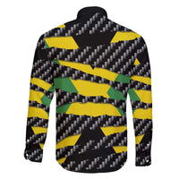 Jamaica Beast Family Matching Off The Shoulder Long Sleeve Dress and Hawaiian Shirt Ripped Flag Graphic - Wonder Print Shop