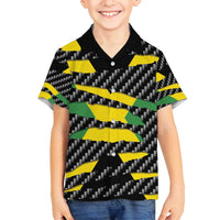 Jamaica Beast Family Matching Off Shoulder Maxi Dress and Hawaiian Shirt Ripped Flag Graphic - Wonder Print Shop