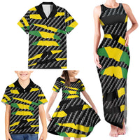 Jamaica Beast Family Matching Tank Maxi Dress and Hawaiian Shirt Ripped Flag Graphic - Wonder Print Shop