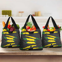 Jamaica Beast Grocery Bag Ripped Flag Graphic - Wonder Print Shop