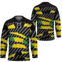 Jamaica Beast Hockey Jersey Ripped Flag Graphic - Wonder Print Shop