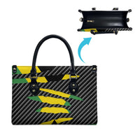 Jamaica Beast Leather Bag Ripped Flag Graphic - Wonder Print Shop