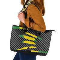Jamaica Beast Leather Tote Bag Ripped Flag Graphic - Wonder Print Shop