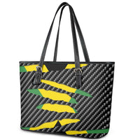 Jamaica Beast Leather Tote Bag Ripped Flag Graphic - Wonder Print Shop