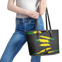 Jamaica Beast Leather Tote Bag Ripped Flag Graphic - Wonder Print Shop