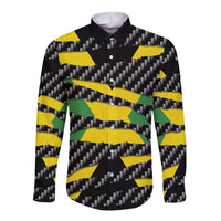 Jamaica Beast Long Sleeve Button Shirt Ripped Flag Graphic - Wonder Print Shop