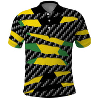 Jamaica Beast Polo Shirt Ripped Flag Graphic - Wonder Print Shop