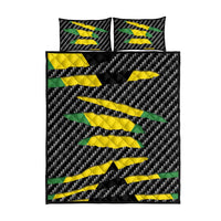 Jamaica Beast Quilt Bed Set Ripped Flag Graphic - Wonder Print Shop