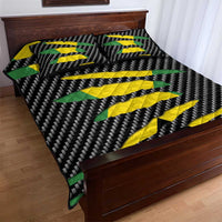 Jamaica Beast Quilt Bed Set Ripped Flag Graphic - Wonder Print Shop