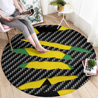 Jamaica Beast Round Carpet Ripped Flag Graphic - Wonder Print Shop