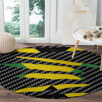 Jamaica Beast Round Carpet Ripped Flag Graphic - Wonder Print Shop