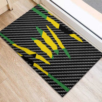 Jamaica Beast Rubber Doormat Ripped Flag Graphic - Wonder Print Shop