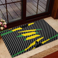 Jamaica Beast Rubber Doormat Ripped Flag Graphic - Wonder Print Shop