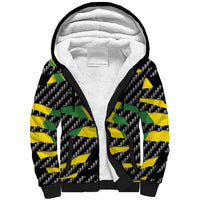 Jamaica Beast Sherpa Hoodie Ripped Flag Graphic - Wonder Print Shop