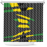 Jamaica Beast Shower Curtain Ripped Flag Graphic - Wonder Print Shop