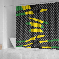 Jamaica Beast Shower Curtain Ripped Flag Graphic - Wonder Print Shop