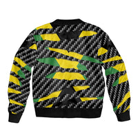 Jamaica Beast Sleeve Zip Bomber Jacket Ripped Flag Graphic - Wonder Print Shop