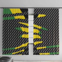 Jamaica Beast Window Curtain Ripped Flag Graphic - Wonder Print Shop