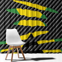 Jamaica Beast Window Curtain Ripped Flag Graphic - Wonder Print Shop