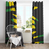 Jamaica Beast Window Curtain Ripped Flag Graphic - Wonder Print Shop