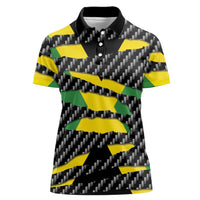 Jamaica Beast Women Polo Shirt Ripped Flag Graphic - Wonder Print Shop