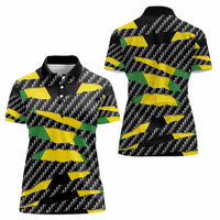 Jamaica Beast Women Polo Shirt Ripped Flag Graphic - Wonder Print Shop