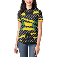 Jamaica Beast Women Polo Shirt Ripped Flag Graphic - Wonder Print Shop