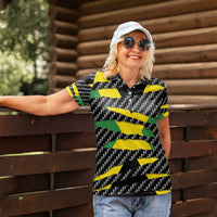 Jamaica Beast Women Polo Shirt Ripped Flag Graphic - Wonder Print Shop
