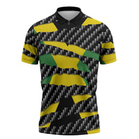 Jamaica Beast Zipper Polo Shirt Ripped Flag Graphic - Wonder Print Shop