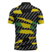 Jamaica Beast Zipper Polo Shirt Ripped Flag Graphic - Wonder Print Shop