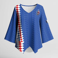 Custom World Football 2026 France Kimono Sleeve Blouse Les Bleus Road To Champions - Wonder Print Shop