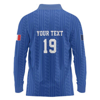 Custom World Football 2026 France Long Sleeve Polo Shirt Les Bleus Road To Champions - Wonder Print Shop