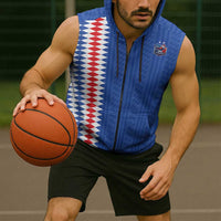 Custom World Football 2026 France Sleeveless Zip Hoodie Les Bleus Road To Champions - Wonder Print Shop