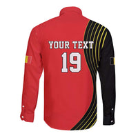 Custom World Football 2026 Belgium Long Sleeve Button Shirt Red Devils Go Champions - Wonder Print Shop