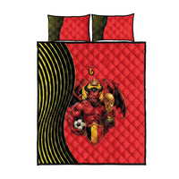 World Football 2026 Belgium Quilt Bed Set Red Devils Go Champions - Wonder Print Shop