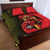 World Football 2026 Belgium Quilt Bed Set Red Devils Go Champions - Wonder Print Shop