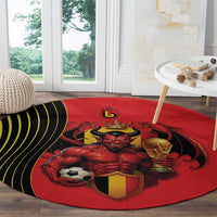 World Football 2026 Belgium Round Carpet Red Devils Go Champions - Wonder Print Shop