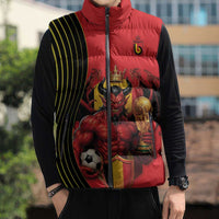 Custom World Football 2026 Belgium Sleeveless Puffer Jacket Red Devils Go Champions - Wonder Print Shop