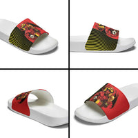 World Football 2026 Belgium Slide Sandals Red Devils Go Champions - Wonder Print Shop