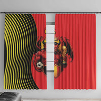 World Football 2026 Belgium Window Curtain Red Devils Go Champions - Wonder Print Shop