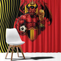 World Football 2026 Belgium Window Curtain Red Devils Go Champions - Wonder Print Shop