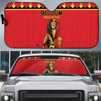 World Football 2026 Belgium Auto Sun Shade Belgian Lion Go Champions - Wonder Print Shop