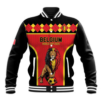 Custom World Football 2026 Belgium Baseball Jacket Belgian Lion Go Champions - Wonder Print Shop